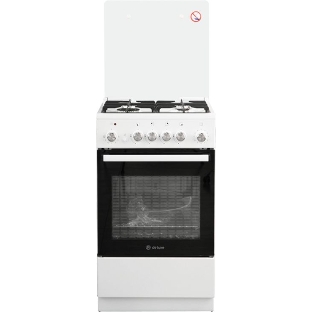 Плита комбинированная De Luxe 5040.41ГЭ (КР) ЧР белый, конфорок 4 шт, духовка 46 л, 50 см x 85 см x 50 см