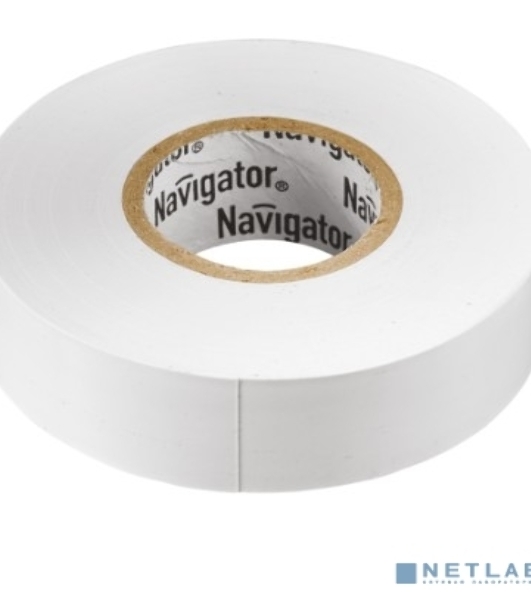 Изолента ПВХ Navigator 15 мм (рул.20м) бел. NIT-B15-20/WH