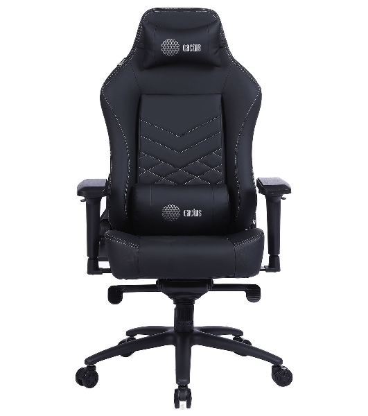 Кресло Cactus CS-CHR-0112BL черный, экокожа, подголовник