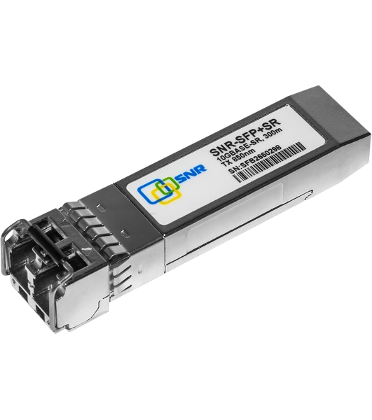 Модуль SNR Оптический модуль SFP+ 10GbASE-SR/SW, MMF, LC duplex, 850нм, up to 300м (5dB), DDMI