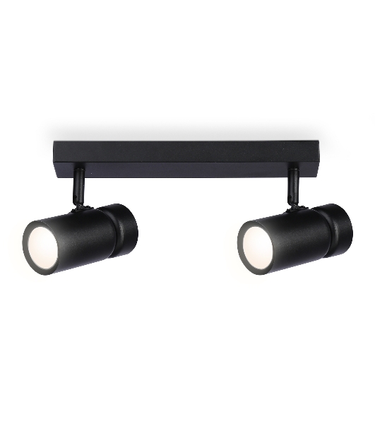 Накладной поворотный спот Ambrella light TA13178/2 BK черный GU10/2 max 12W 295*60*130