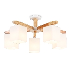Светильник Ambrella light TR83118/5 WH/LW белый/светлое дерево E27/5 max 40W D700*325, фото8