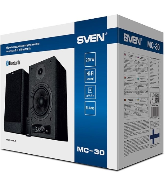 Акустическая система SVEN АС MC-30, черный (200 Вт, Bluetooth, пульт, Optical)