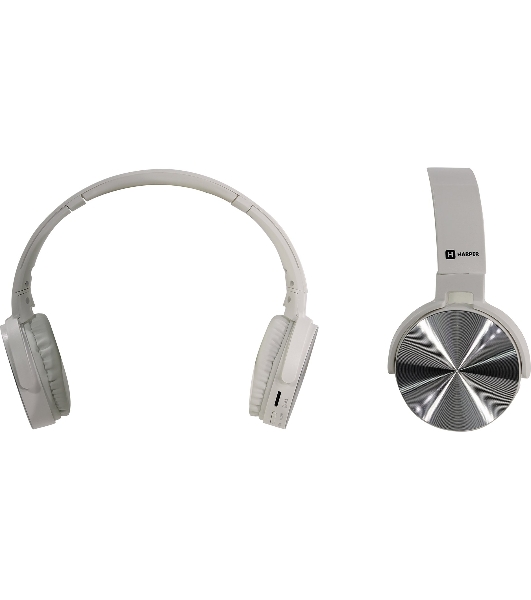 Беспроводные/проводные наушники Harper HB-217 белый, накладные, Bluetooth + проводной, складная конструкция, до 5 ч