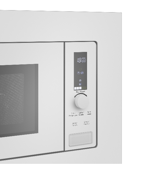 Микроволновая печь встраиваемая Maunfeld JBMO820GW01 белый, 20 л, 1080 Вт, переключатели - сенсор/поворотный механизм