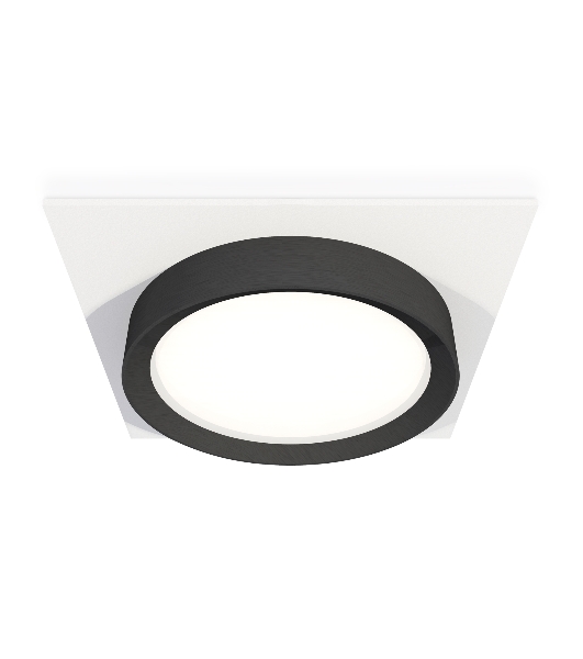 Комплект встраиваемого светильника Ambrella light XC8061002 SWH/PBK белый песок/черный полированный GX53 (C8061, N8113)