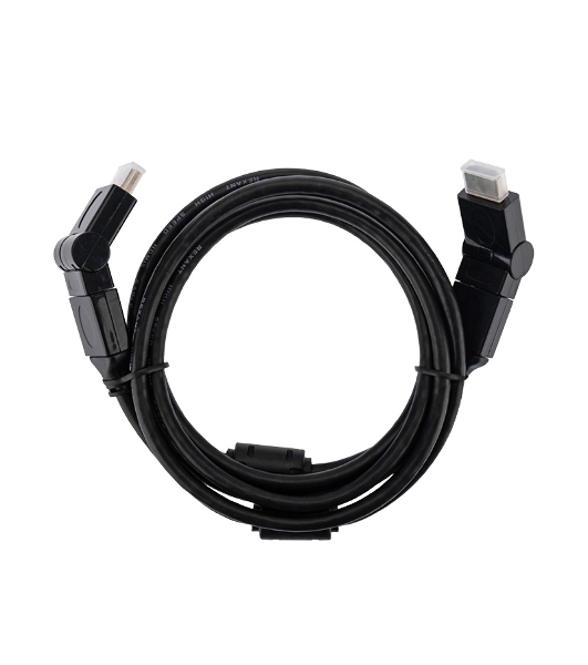 Кабель Rexant HDMI - HDMI с фильтрами, длина 2 метра, угловой 360° (GOLD) (PVC пакет)