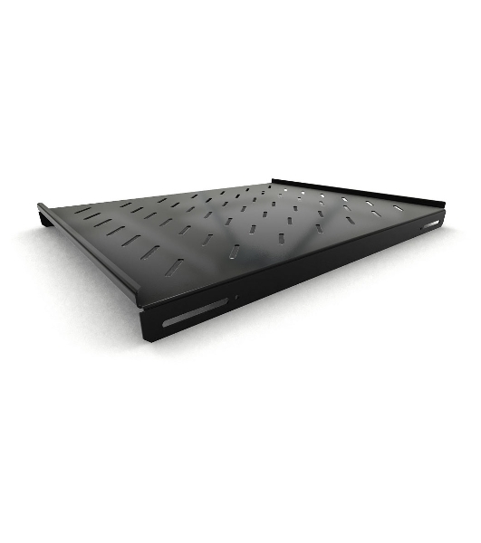 Полка стационарная Hyperline TSH3L-650-RAL9004 (TSH3L-650-RAL9005) глубина 650 мм, с боковым креплением, нагрузка до 20 кг, для шкафов серии TTb, TTR, TTC2, 485х650мм (ШхГ), черный