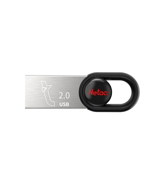 Флешка USB Netac UM2 (NT03UM2N-016G-20BK), 16Gb, USB 2.0, R/W 100/40, серебристый/черный