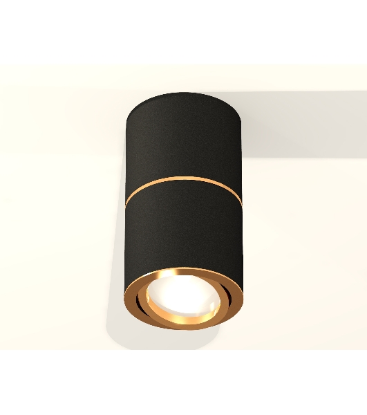 Светильник Ambrella Light XS7402180 SBK/PYG черный песок/золото желтое полированное MR16 GU5.3 (C7402, A2072, C7402, N7004)