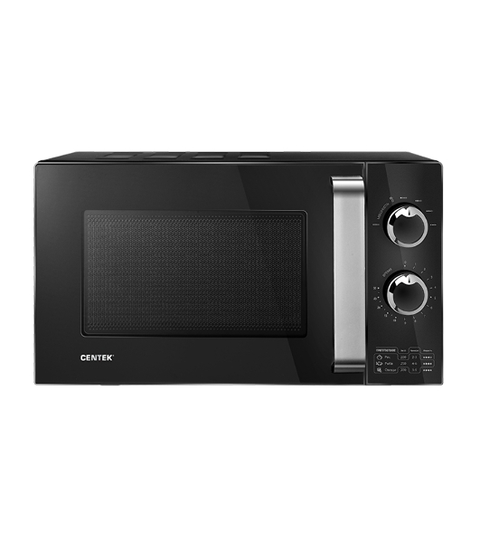 Микроволновая печь Centek CT-1570 черный, 23 л, 900 Вт, переключатели - поворотный механизм