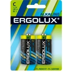 Элемент питания алкалиновый Ergolux LR14 BL-2 LR14 BL-2 1.5В Alkaline (2шт в упаковке), фото 1