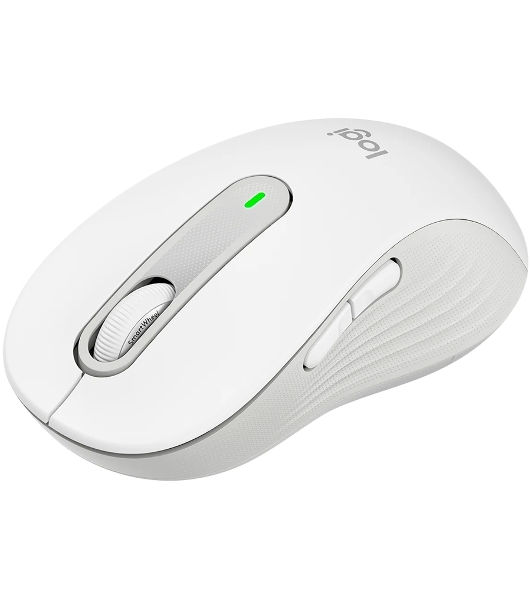 Мышь беспроводная Logitech Signature M650 L белый, 4000 dpi, радиоканал, Bluetooth, USB, кнопки - 5