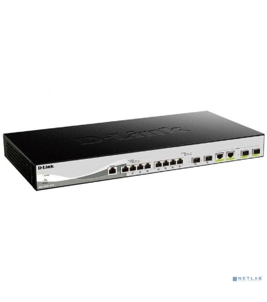 Коммутатор D-Link DXS-1210-12TC/B1A, 8×10 Гбит/с + 2×10 Гбит/с SFP+ + 2×10 Гбит/с Combo, управляемый