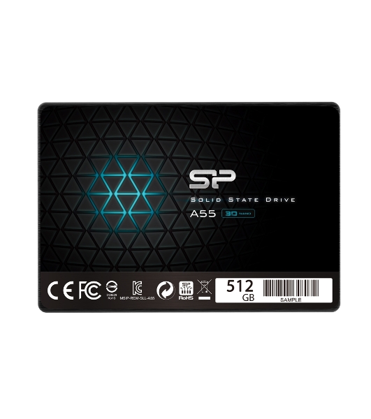 Накопитель SSD Silicon Power Ace A55, 512Gb, SATA III, 2.5', R/W 560/530