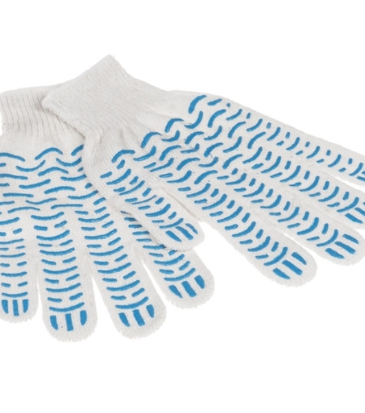 Перчатки трикотажные, ПВХ-покрытие 'Волна', 10 класс Россия
