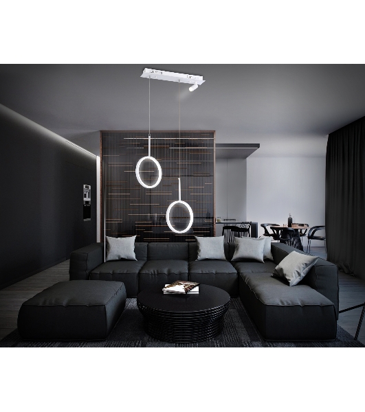 Светильник Ambrella light FL5272/2+1 WH белый 38W 3000K/4200K/6400K+4200K 500*90*1200 (ПДУ ИК)