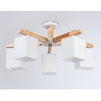Светильник Ambrella light TR83118/5 WH/LW белый/светлое дерево E27/5 max 40W D700*325, фото5