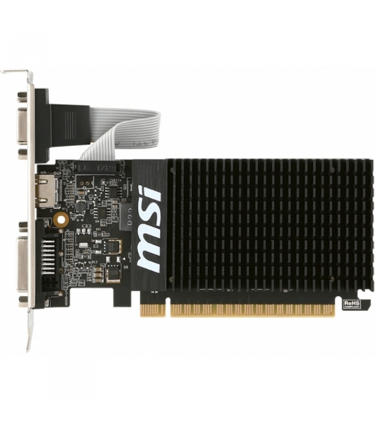 Видеокарта MSI PCI-E GT 710 2GD3H LP nVidia GeForce GT 710 2048Mb 64bit DDR3 954/1600 DVIx1/HDMIx1/CRTx1/HDCP Ret low profile