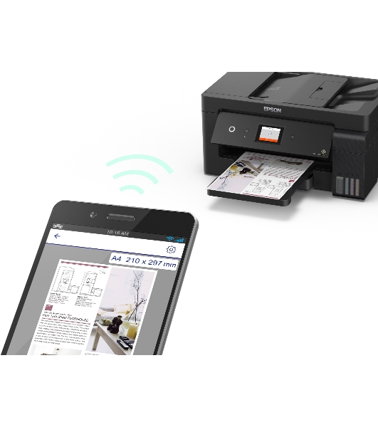 МФУ струйное Epson L14150, (C11CH96404/C11CH96505/C11CH96403/C11CH96502/C11CH96507), A3, цветной, печ. 38 стр/мин (ч/б) 24 стр/мин (цв.), 1200 x 4800 dpi (печать) 1200x2400dpi (скан.), USB, RJ-45, Wi-Fi