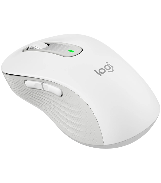 Мышь беспроводная Logitech Signature M650 L белый, 4000 dpi, радиоканал, Bluetooth, USB, кнопки - 5
