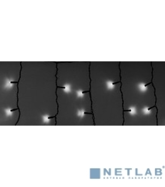 Гирлянда Neon-night Айсикл (бахрома) светодиодный, 4,8 х 0,6 м, черный провод, 230 В, диоды белые, 176 LED