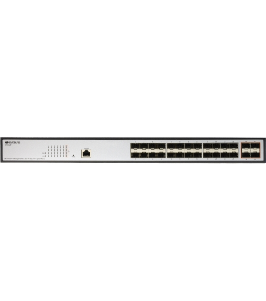 Коммутатор ORIGO Managed L3 Switch 24x1000Base-X SFP, 4x10Gbase-X SFP+, RJ45 Console, 19' w/brackets
