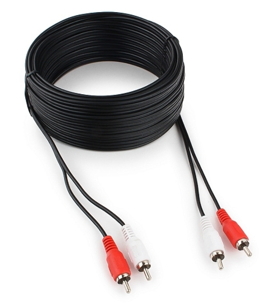 Кабель аудио Cablexpert CCA-2R2R-15M, 2xRCA - 2xRCA, 15м