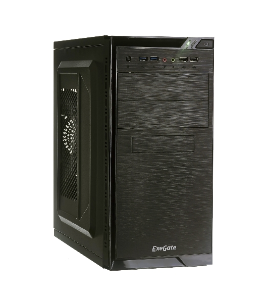 Компьютерный корпус Minitower ExeGate EX272745RUS QA-412U Black, mATX, (XP400, Black, 120мм), 2хUSB+2хUSB 3.0, Audio