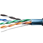 Кабель витая пара F/UTP cat.5e 4х2х24AWG solid CU PE Outdoor Standard черный, фото 1