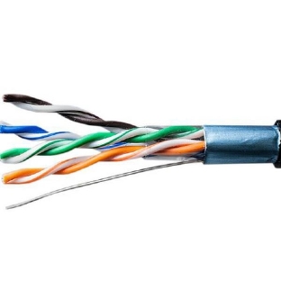 Кабель витая пара F/UTP cat.5e 4х2х24AWG solid CU PE Outdoor Standard черный