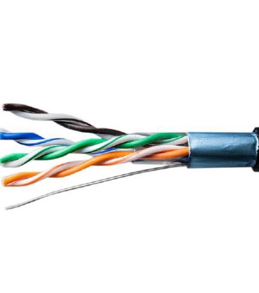 Кабель витая пара F/UTP cat.5e 4х2х24AWG solid CU PE Outdoor Standard черный