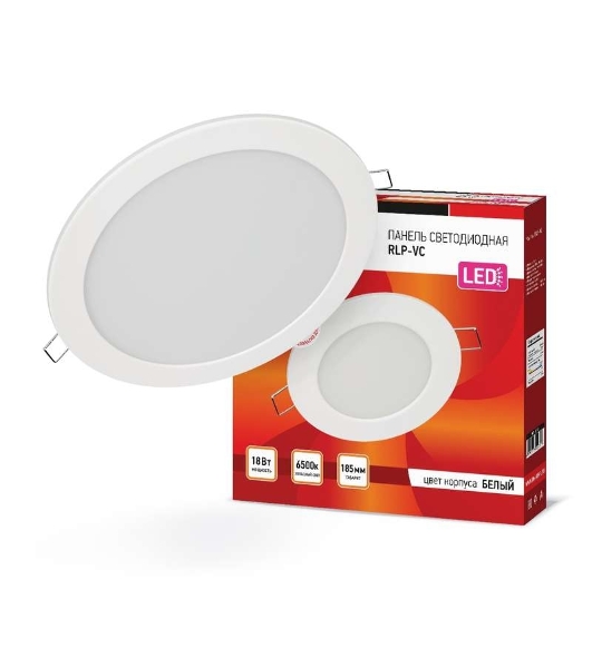 Светильник светодиодный RLP-VC 18Вт 230В 6500К 1440лм 185мм бел. (Аналог Downlight) IP40 IN HOME 4690612024547