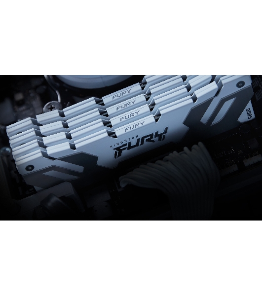 Оперативная память Kingston Fury Renegade, DDR5, 32Gb (1x32Gb), 6400MHz, CL32, DIMM, радиатор, белый