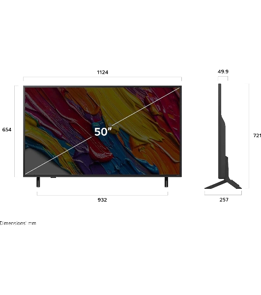 Телевизор LG 50' 50QNED82A6B черный титан Edge LED QNED 4K UHD 120Hz Smart TV 2GB/8GB