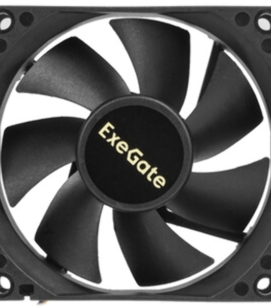 Вентилятор для корпуса ExeGate EX08025B3P-24 черный, 80 мм, 2900 об/мин, 30.6 дБ, 3 pin