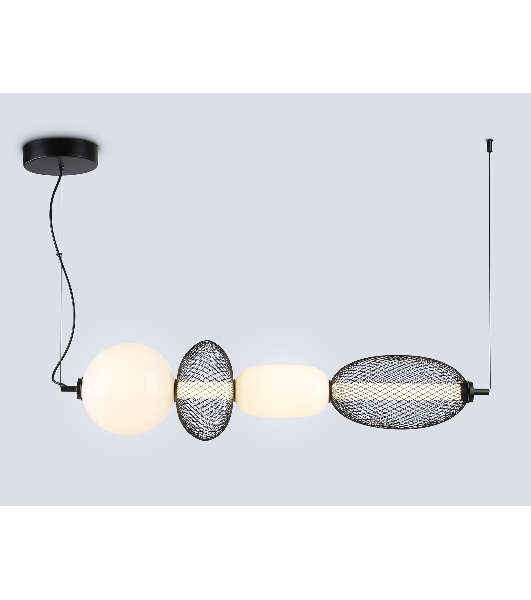 Подвесной светодиодный светильник Ambrella light LH11010 BK/FR черный/белый матовый 32W 3000K 915*220*220