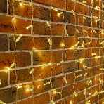 Гирлянда светодиодная Neon-night Занавес 2х9м 1200 LED теплый белый прозрачный ПВХ IP65 эффект мерцания соединяется 230В нужен блок 303-500-1, фото 1