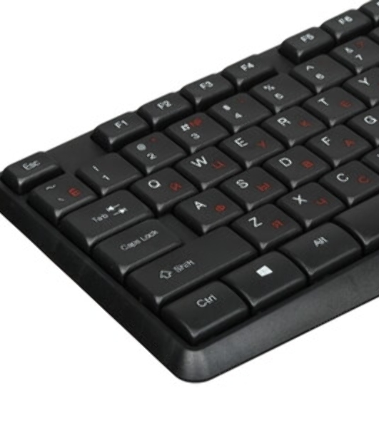 Комплект клавиатура+мышь Acer OMW141 проводной, USB, 1200 DPI, чёрный