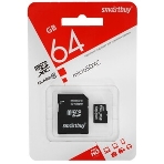 Флеш карта Smartbuy micro SDXC 64Gb Class 10 (, адаптер в комплекте) LE, фото3