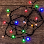Гирлянда светодиодная Neon-night 'Цветные Шарики' 20 LED МУЛЬТИКОЛОР 2,8 метра, фото 1