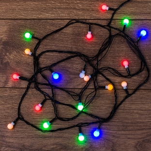 Гирлянда светодиодная Neon-night 'Цветные Шарики' 20 LED МУЛЬТИКОЛОР 2,8 метра