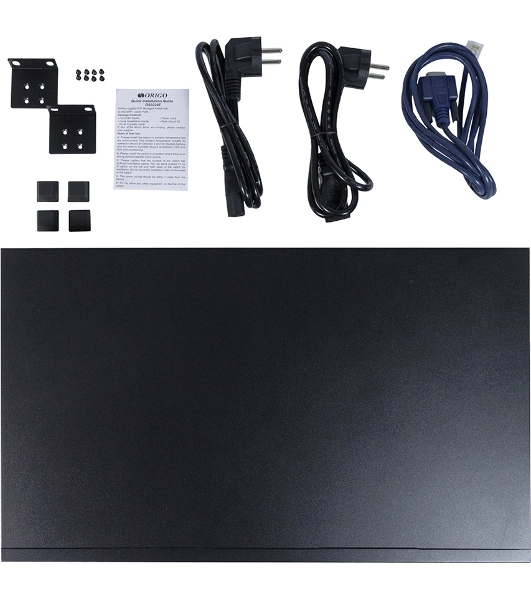 Коммутатор ORIGO Managed L3 Switch 24x1000Base-X SFP, 4x10Gbase-X SFP+, RJ45 Console, 19' w/brackets