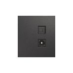 Розетка телевизионная Kranz STRONG компьютерная RJ45 кат6 + TV с/у графит, фото 1