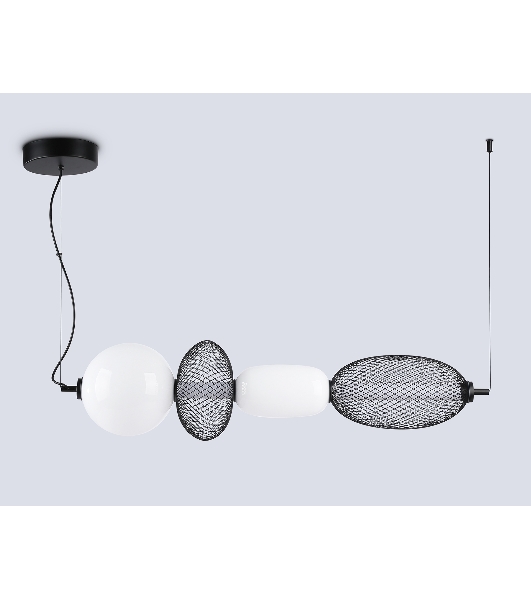 Подвесной светодиодный светильник Ambrella light LH11010 BK/FR черный/белый матовый 32W 3000K 915*220*220