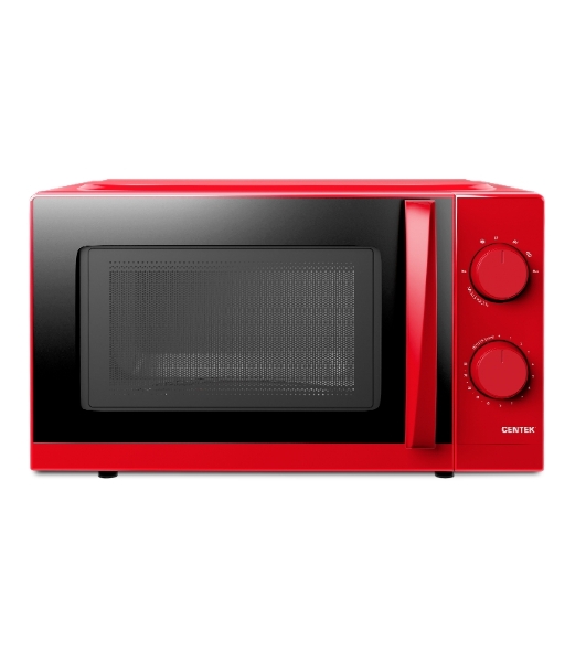 Микроволновая печь Centek CT-1571 красный, 20 л, 700 Вт, переключатели - поворотный механизм