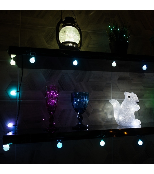 Гирлянда светодиодная Neon-night 'Цветные Шарики' 20 LED МУЛЬТИКОЛОР 2,8 метра