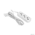 Удлинитель 3 гнезда, 5 м, 2х0,75 мм², б/з, белый PROconnect, фото4