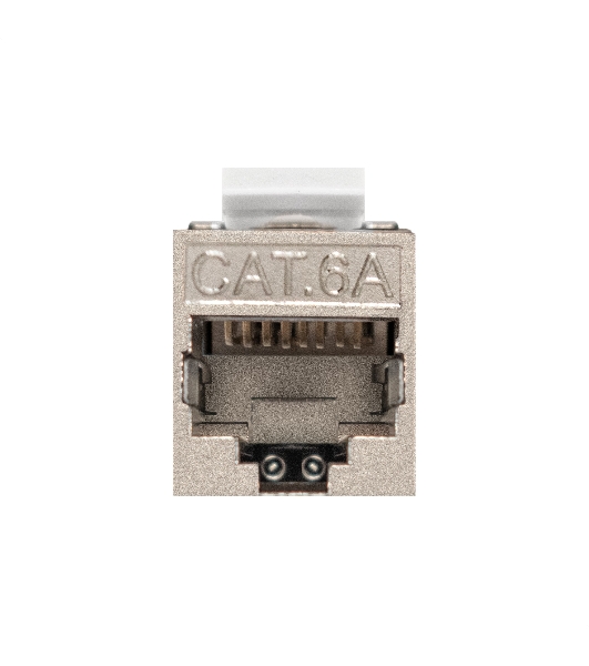 Модуль-вставка Keystone Jack RJ-45 ExeGate KJ-8P8C-SH-C6A-180-TL (Кат.6A, экранированная, 180 градусов, IDC Toolless (без инструмента))