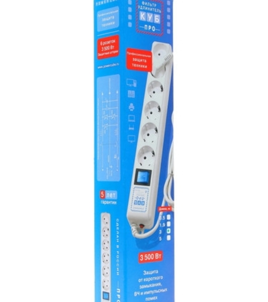 Фильтр-удлинитель Power Cube PRO, 3,0 м, LC контур, 16А/3,5 кВт